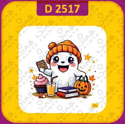 D 2517 تصاميم هالوين شبح لطيف